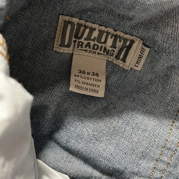 Mens 36 Duluth Flex Weekender Trim Fit Blue Jeans - Picture 6 of 9